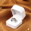DIVINA VITAE Pack of 2 White Velvet Ring Box Wedding