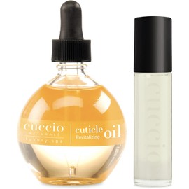Cuccio Naturale Cuticle Revitalizing Oil Set - Provides Intense Hydration - Replenishes And Strengthens Nails - Promotes Healthier Skin - Easy To Use Rollerball Applicator - Milk And Honey - 2 Pc