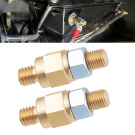 Arwrilt 2 PCS Car Side Post Car Battery Terminal Extender Bolts, 3/8"-16 Side Post Battery Bolts, GM Universal Standard Thread Side Post to Top Post Battery Adapter, Brass Extender Long Stud (Yellow)