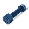 4 Inch Blue Teflon Coated Stud and Hex Nut, B7