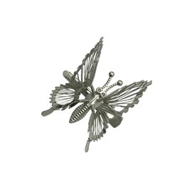 Butterfly Hair clips for Women Girls Vintage Hairpins Glitter Flying Bangs Barrettes Duckbill Hair Accessories Silver