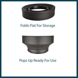 MaD Cameras 52mm Collapsible Rubber Lens Hood Ideal for Nikon SLR Cameras - Screw On – Circular