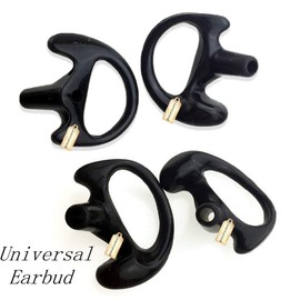 Ltsstoreuk Replacement 2 Way Radio Open Ear Insert Earmould, Soft Rubber Gel Earbuds Earplugs for 2 Way Radio Acoustic Air Coil Tube Earpiece Walkit Talkie Headset,Black Color,Small/Medium/Big Size