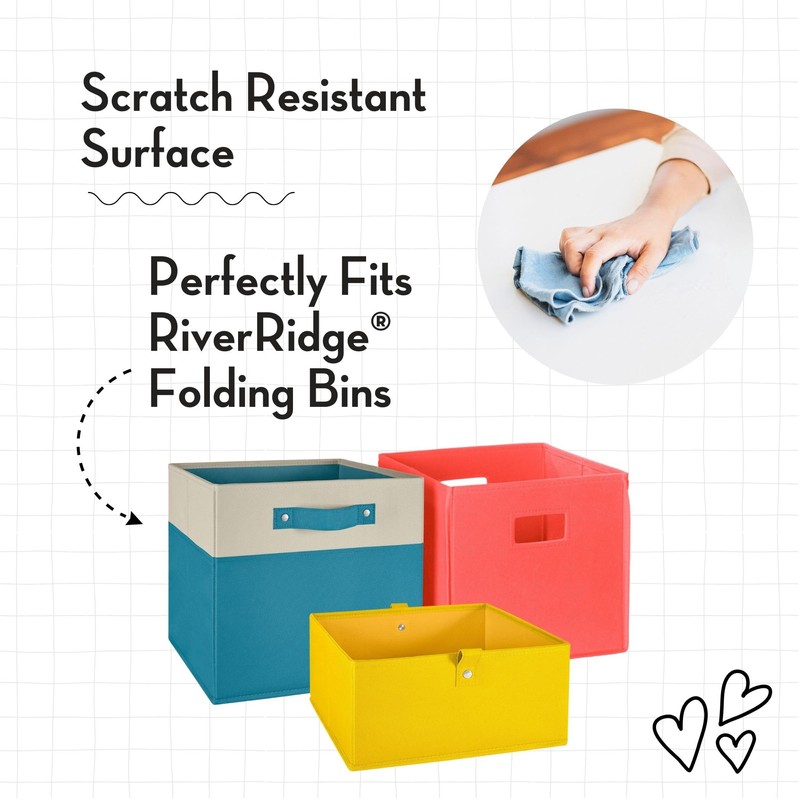 RiverRidge Kids 6 Cubby Storage Gray Activity Table,Grey