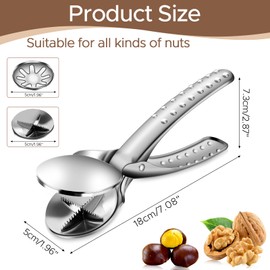 Bukuhlio Chestnut Clip, Stainless Steel Chestnut Cutter, Chestnut Opener, Chestnut Tongs, Walnuts Nutcracker, Stainless Steel Nutcracker, Kitchen Appliances Dry Fruit Opener, for Walnuts, Chestnuts