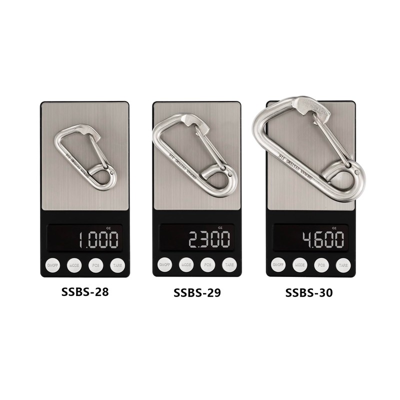 SHONAN 3.1" Marine Boat Hooks, Stainless Steel Carabiner Heavy Duty