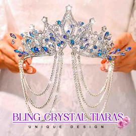 Evlry Wedding Bridal Tiaras and Crowns Silver Rhinestone Queen Crown Crystal Bridal Princess Tiaras Hair Accessories for Women, Rhinestone, No Gemstone