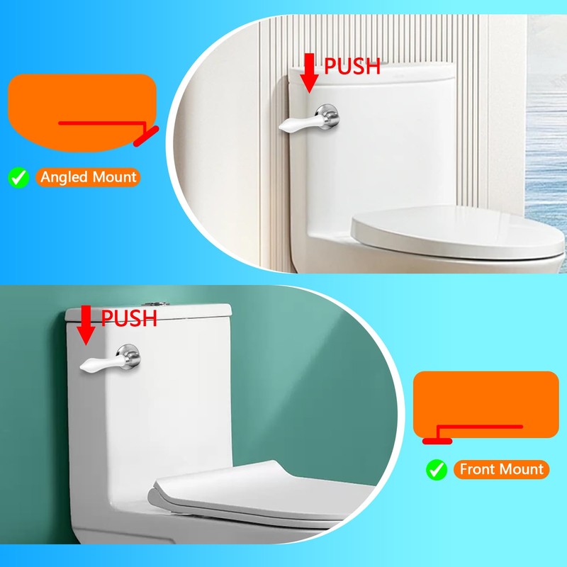 Boltigen Toilet Handle Replacement Kit, Front Mount Flush Handle for