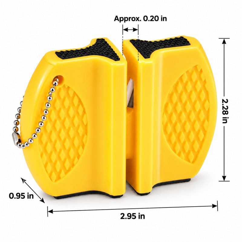Mini Dual-Sided Knife Sharpener for Kitchen & Outdoor Use –