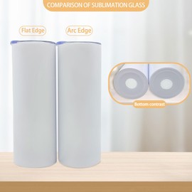 YOUKE OLA YOUKE OLA 16 Pack Sublimation Tumblers Flat Edge Blanks Skinny Straight Bulk 20 oz, Stainless Steel Double Wall Insulated Sublimation with Straw & Lids for Heat Transfer, White