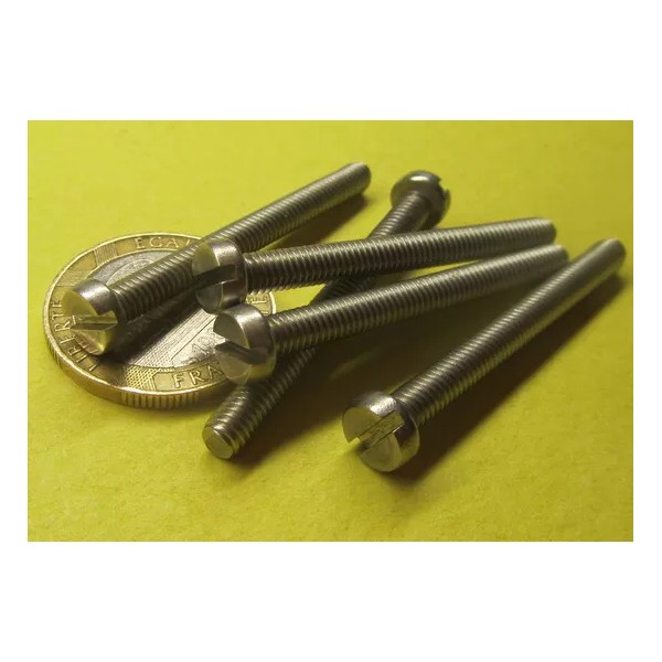 Basic Zinc Plated Cheese Head Slotted Machine Screw M4 x