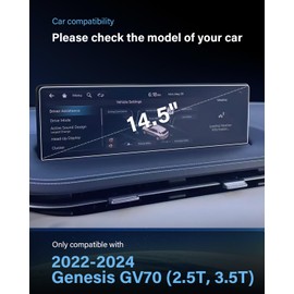 WEIPIN For 2022-2025 GV70 Screen Protector 14.5 Inch Glossy Tempered Glass Touchscreen *1 Accessories 9H Hardness Glass - No More Scratch&Fingerprint