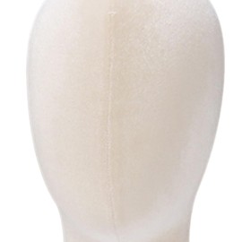 perfeclan Velvet Wig Head Hat Display Stand Freestanding Manikin Head for Beauty Salon or Shop Headphones Hairpieces Cap Hats Scarves, apricot