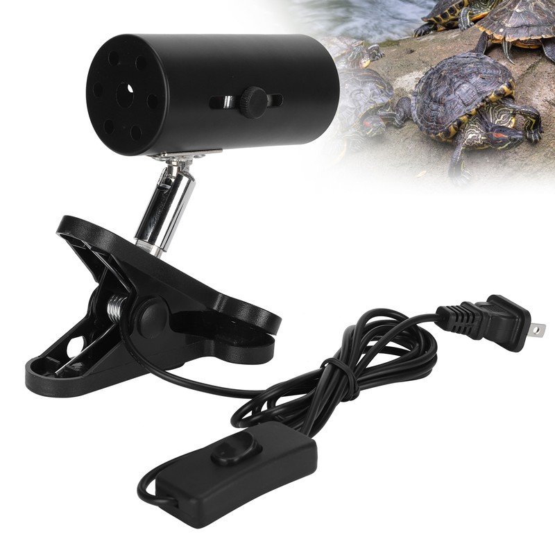 Reptile Sun Basking Lamp Clip on Bracket Rotatable Heat Light