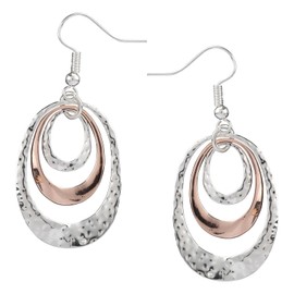 Oval Drop Earrings, Boho Earrings for Women, Oval Hoop Earrings, Alloy Dangle Earrings for Women, Fashion Jewellery, Gifts, Zinc, No Gemstone