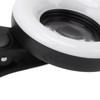 Phone Camera 15X Macro Lens with Mini Clip Ring Light