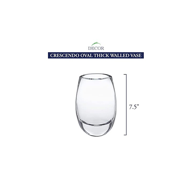 Badash Crescendo Clear 7.5" Vase