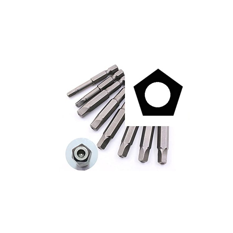 Daman 10pc Penta Plus 5 sided Security Screwdriver Bit Set