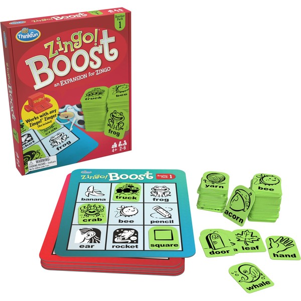 Think Fun ThinkFun Zingo! Booster Pack #1. Expansion Pack for Your Zingo! Game for Kids Ages 4 and Up - One of The Most Popular Board Games for Boys and Girls and Their Parents