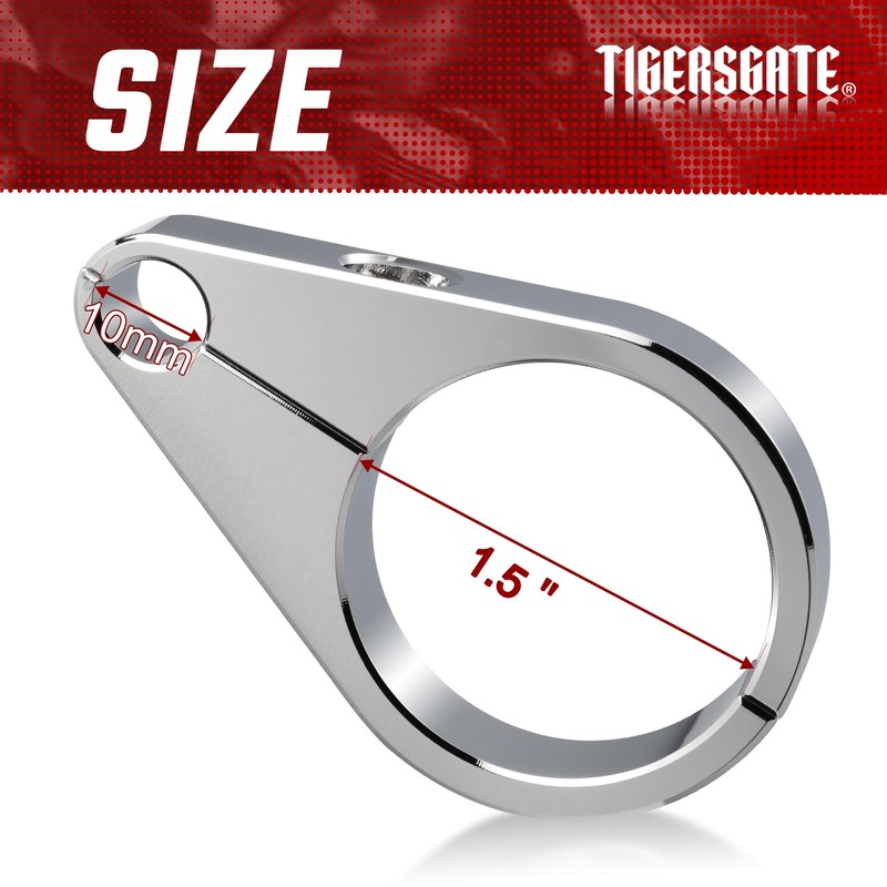 TIGERSGATE 1 1/2"" Chrome Billet Handlebar Frame Mount Clutch Cable