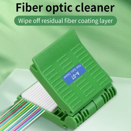 SAIVXIAN Fiber Optic Cleaning Wipe Equipped with 10 Replacement cores dust-Free Paper Fiber Optic Cleaning Tool A-07 Optical Cable end Connector Cleaner Wiping Clip