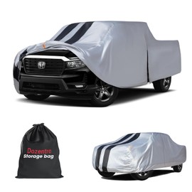 Honda Ridgeline Truck Cover Custom Fit 2005-2026 Crew Cab Short Bed(5.3') with Door Zipper, 10 Layers Outdoor Heavy Pickup Truck Cover Waterproof All Weather, Wind Dust Sun Protector.