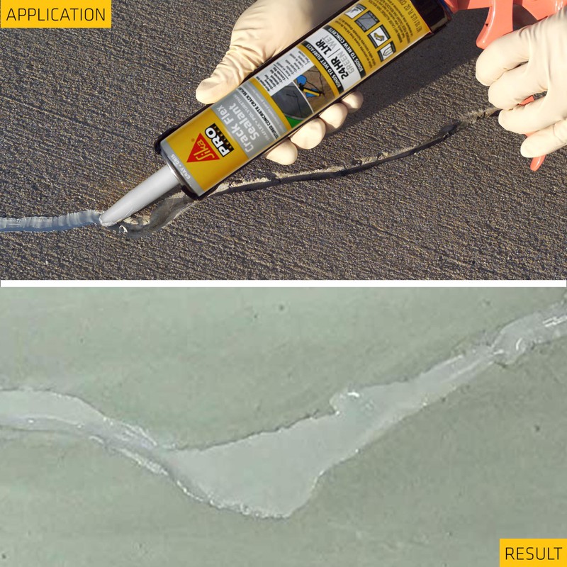 SIKA Sikaflex Crack Flex Sealant - Gray, High-Performance Polyurethane, Self-Leveling,