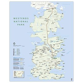 Westeros Map National Park Style 16x20 Poster