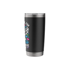 Zebra Ribbon Awareness Shirt for Rare Disease Day 2025 Stainless Steel Insulated Tumbler