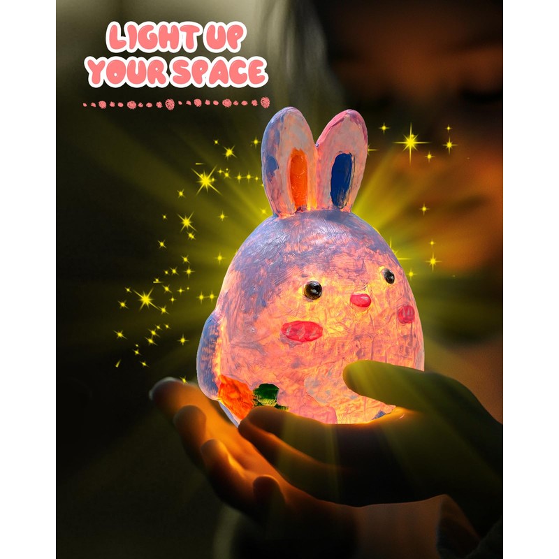 JMHACHY Paint Your Own Lamp Kit - Bunny Art Crafts