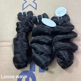 100% Raw Unprocessed High Quality Cambodian Wavy Hair Extension Human Hair Bundles with Hair Productscolor: 1pcs Loose wave hair, Stretched Length: 12 inches