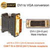 DTECH DVI VGA Converter Adapter DVI-I (24+5) Male to VGA