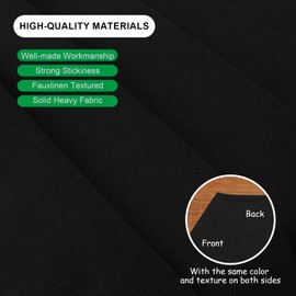 100% Blackout French Door Curtains Linen Textured Privacy Door Window Curtains Thermal Insulated Drapes with the same color and texture on both sides for any room W26 x L40 inch, Black, 1 Panel