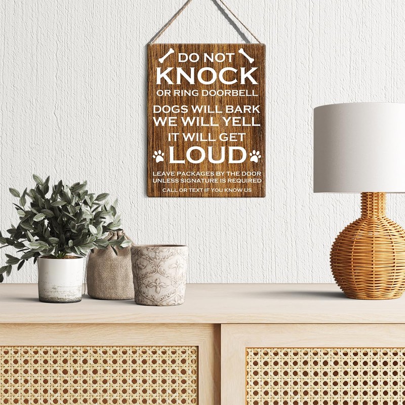 Do Not Knock or Ring Door Bell Sign Dog Lovers