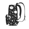famliihw Black and White Stars and Moon Backpack Bookbag Laptop