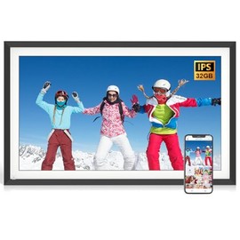 Large Digital Photo Frame 15.6"-Digital-Picture-Frame - Smart Dual-WiFi Digital Calendar, 1920x1080 Pixel IPS Screen, Share Photo Video Via App Email, Free Cloud, Gift for Mom Dad