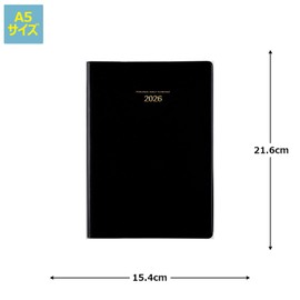 Takahashi 2026 A5 Diary with Week Memo Black No. 62 (Starts on January 2026)