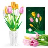 Flower Blocks Tulip Blossom Blocks Set Toy Flower Block Set