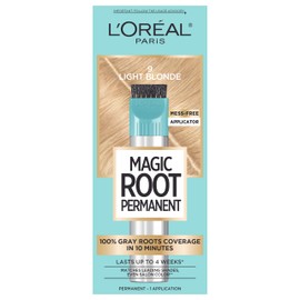 L’Oreal Paris Magic Root Rescue 10 Minute Root Hair Coloring Kit, Permanent Hair Color with Quick Precision Applicator, 100 percent Gray Coverage, 9 Light Blonde, 1 kit (Packaging May Vary)