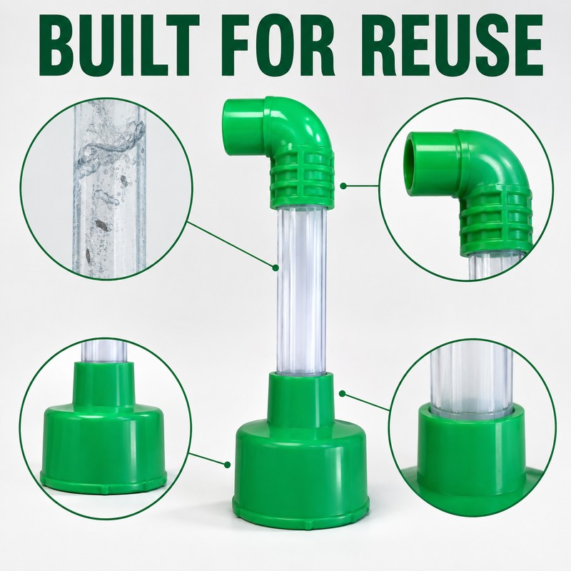 Universal AC Condensate Drain Line Cleaning Adapter for Wet/Dry Vacuum