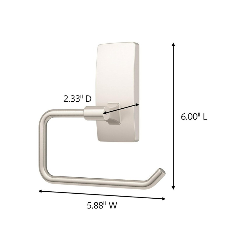Command Toilet Paper Holder Satin Nickel with Water Resistant Command