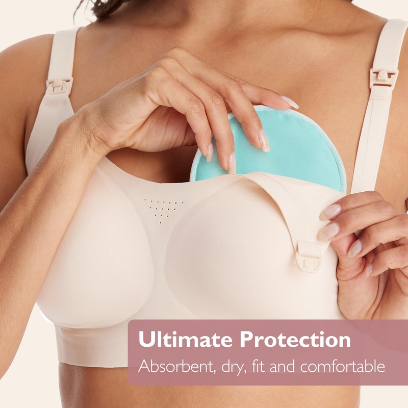 Momcozy Reusable Nursing Pads, Innovative Use of One Way Moisture-Wicking