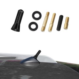 Kutyun Car Short Antenna, 3.14" Car Stubby Antenna, Carbon Fiber Mini Car Antenna with Aluminum Alloy Threading, Car Accessories Universal Car Antenna Replacement for AM/FM Radio Reception (Black)