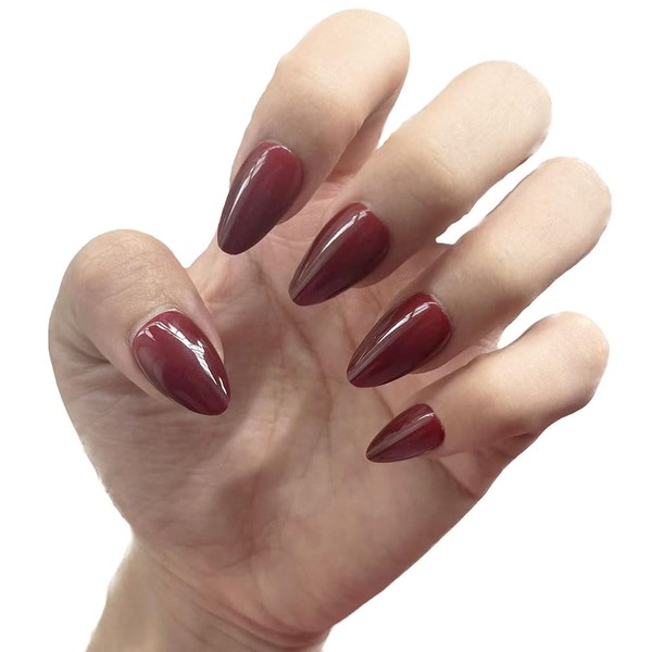 PIVHWIR Press On Nails, Reusable Glitter Glossy Fake Nails, Short