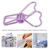 100 Pcs Binder Clips Hollow Heart Shape Strong Clamping Force
