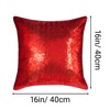 Red Square Sequin Decorative Throw Pillow Covers 16x16 Set of
