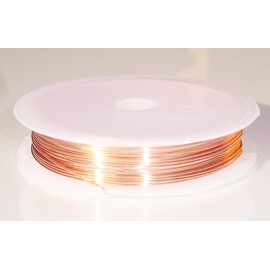 6 Metre Reel of 0.6mm Thick Brass Antique Chrome or Copper Metal Wire Like Clasps or Rings for Joining Connecting Chandelier Crystals Drops Link Beads Together Crafts Beading Charms (Copper)