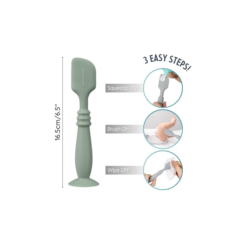 3 Packs Silicone Diaper Cream Applicator with Suction Base, Diaper