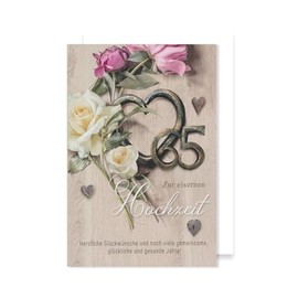 Iron Wedding 65 Wedding Anniversary Card 16 x 11 cm