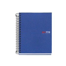 Miquelrius - The Original A6 Notebook 6 Coloured Stripes Opaque Polypropylene Cover Size 105 x 148 mm No Drilling Required 150 Sheets 70gsm Squared 5mm Blue